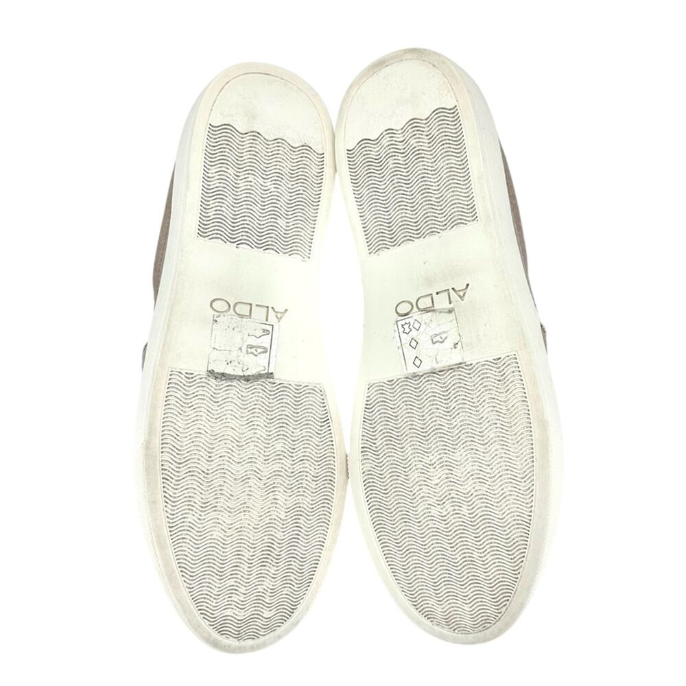 Aldo Jille Slip-On Sneaker Size 9 Mauve Pink Faux Leather Low Platform Embossed - Picture 8 of 14